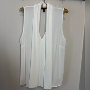 Eloquii White Sleeveless Blouse